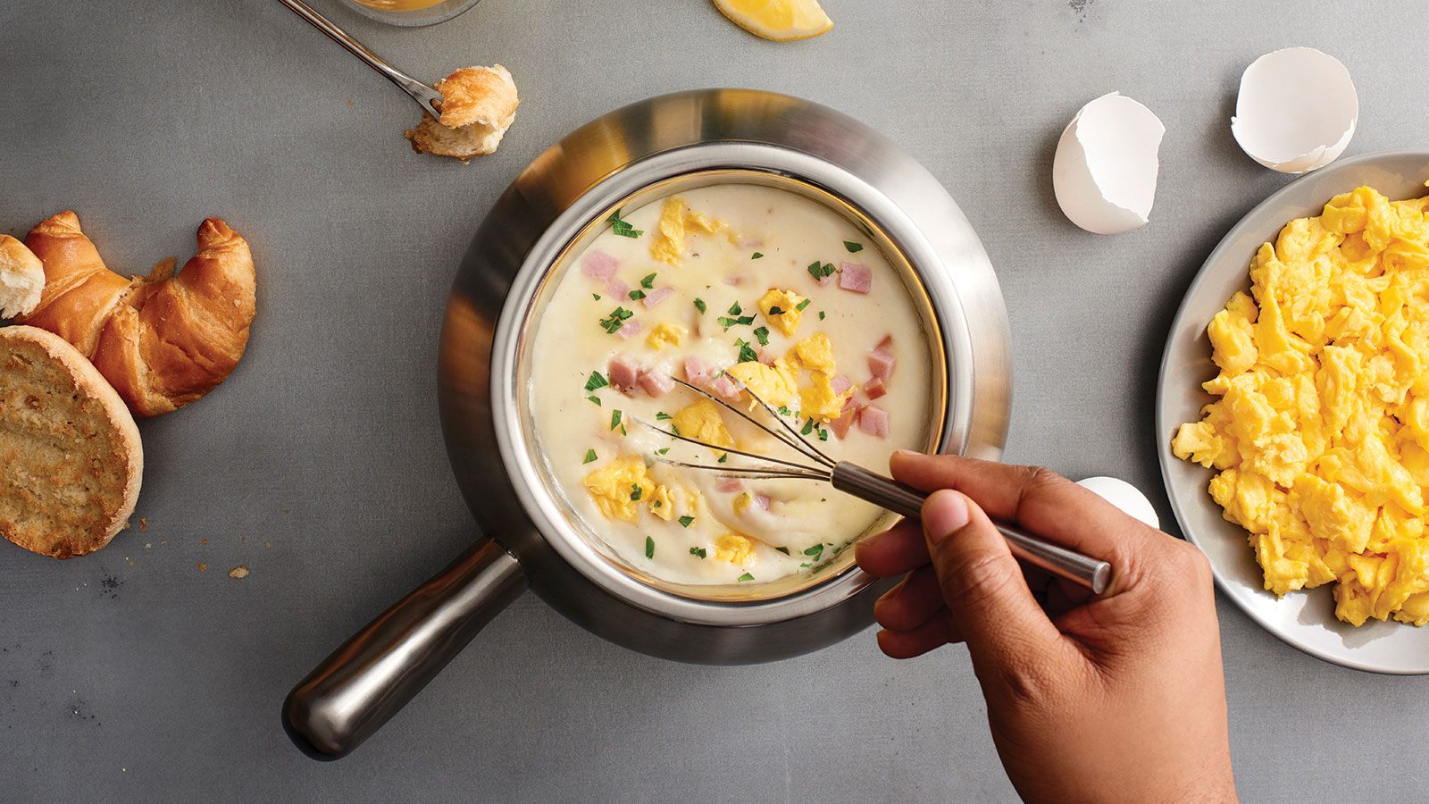 Alpine Benedict Cheese Fondue